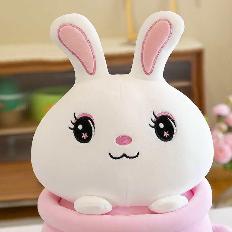 Cartoon rabbit, panda, cute piggy, milk tea cup, dual-purpose throw pillow blanket, two-in-one blanket, office midday rest pillow pic 16