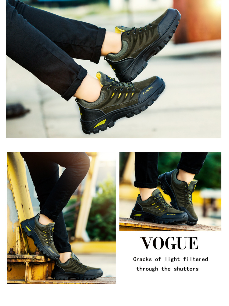 秋冬款新款男士登山鞋户外徒步运动鞋厚底防滑耐磨旅游鞋加绒男鞋详情11
