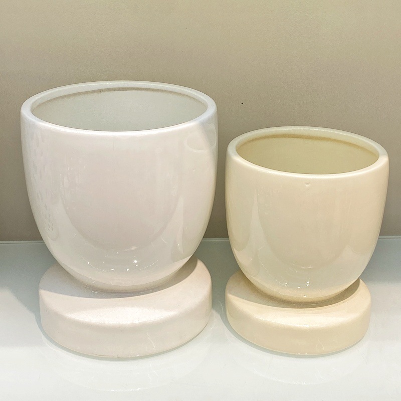 蝴蝶兰花盆盆景专用艺术纯白圆形椭圆形大花盆家具装饰盆栽花盆容器花瓶摆设摆件金堡花瓶详情21