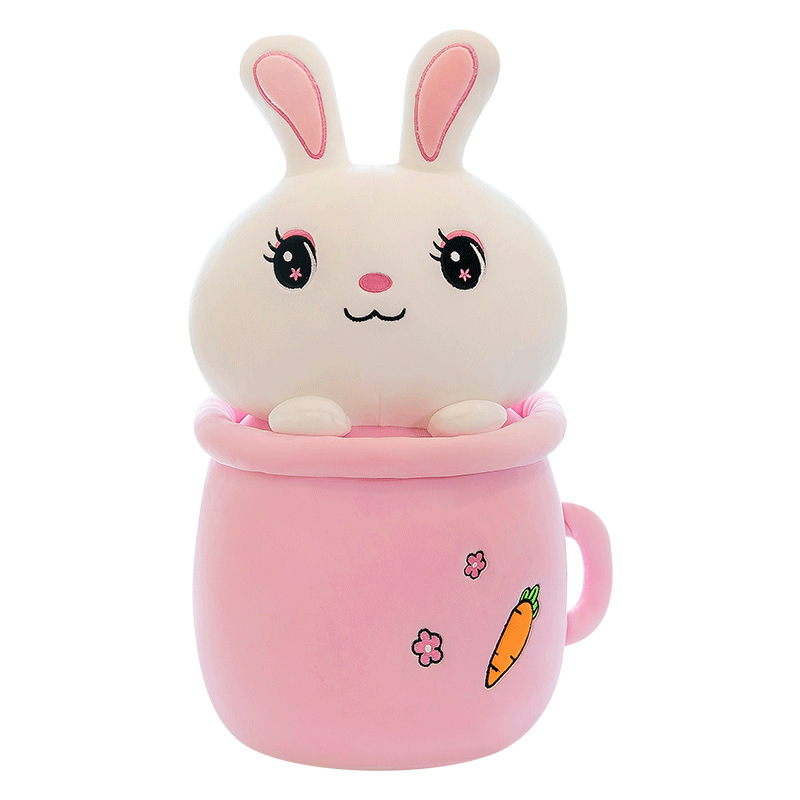 Cartoon rabbit, panda, cute piggy, milk tea cup, dual-purpose throw pillow blanket, two-in-one blanket, office midday rest pillow pic 36