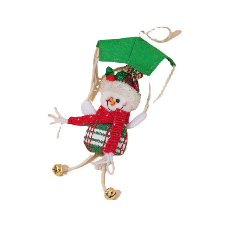 新款创意圣诞降落伞铃铛老人挂件 雪人挂件 麋鹿挂件 现货批发详情6