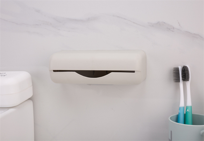 Wholesale garbage bag storage box, non-perforated wall-mounted shopping bag storage box, large-capacity plastic bag storage wonder pic 23