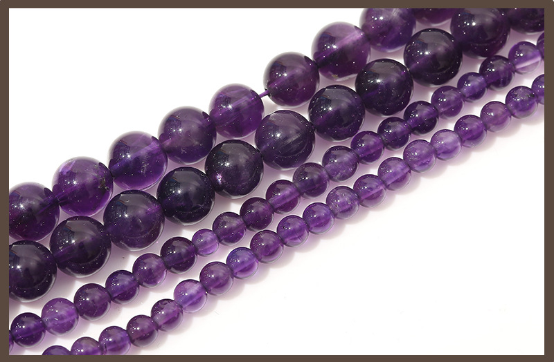 Natural amethyst round beads and loose beads DIY handcrafted fashionable ethnic style bracelet and beaded jewelry accessories. Large quantities are available with discounts pic 10
