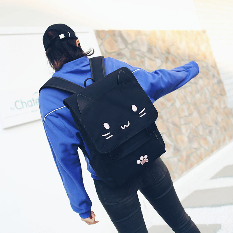 Wholesale Japanese-style cute three-dimensional cat large-capacity schoolbags, cute girls, pink and cute cartoon backpacks, backpacks for girls pic 59