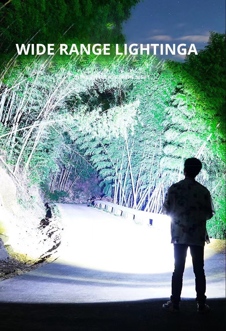 New high-intensity pull-out hand-held patrol searchlight, outdoor long-range led charging long-lasting camping hand-held light pic 1