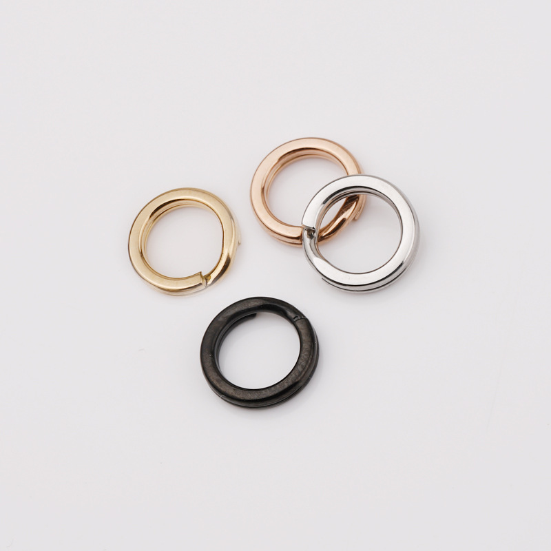 RUMNVNTY跨境热销精抛光不锈钢双圈钥匙圈饰品配件DIY圆环饰品圈详情6