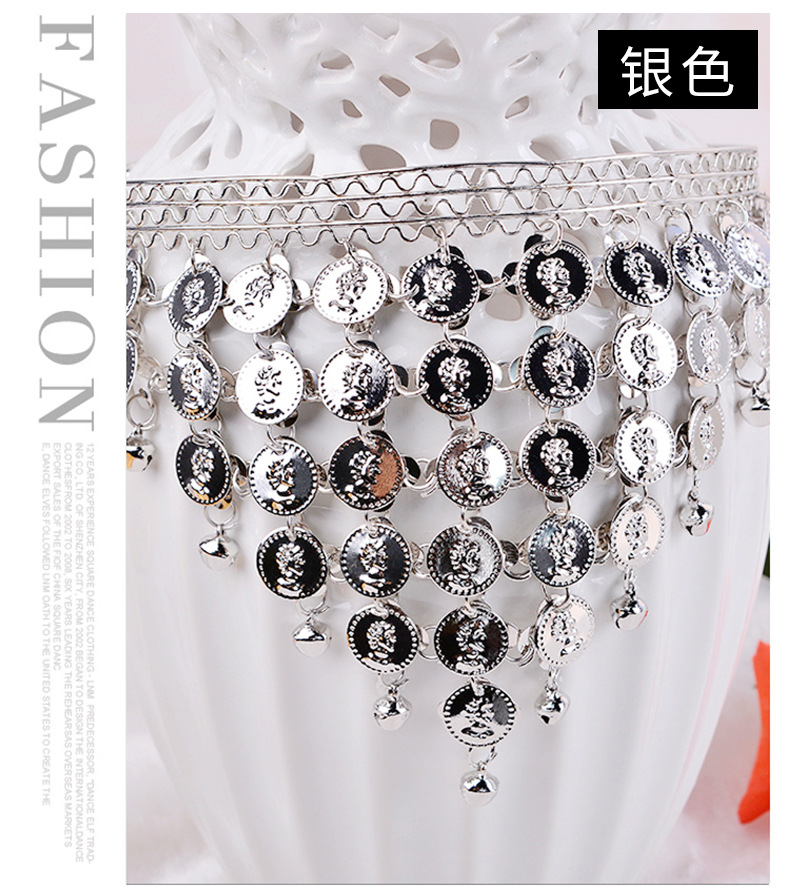 肚皮舞蹈宝石头链发卡发夹印度舞蹈表演出配饰品头箍首饰头饰发箍详情25