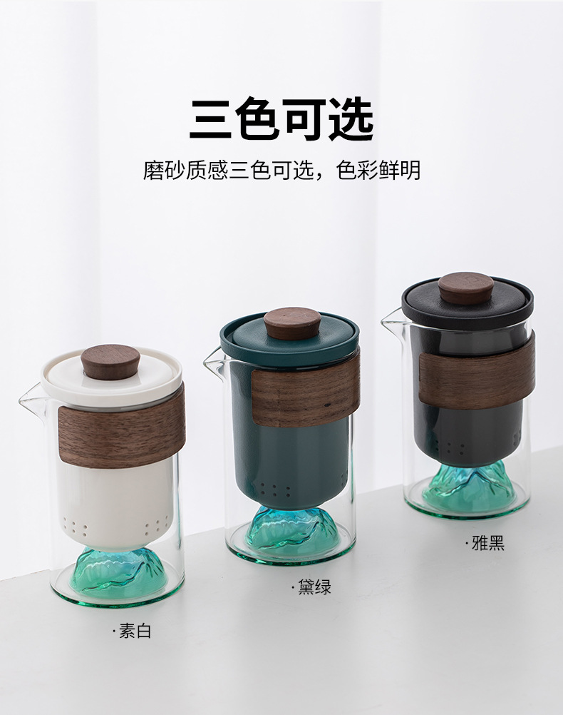 Travel tea set, business gift wholesale, glass outdoor one pot and four cups, ceramic quick customer cup, customized logo pic 10