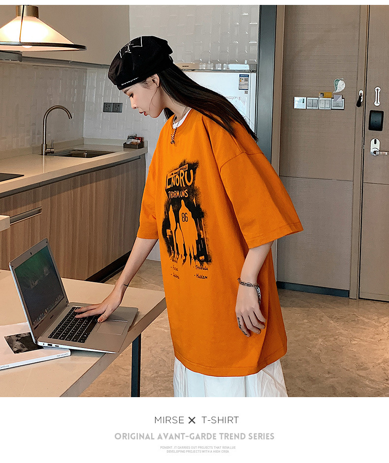 短袖t恤男夏季2025新款潮流半袖男款上衣宽松潮牌情侣五分袖衣服详情10