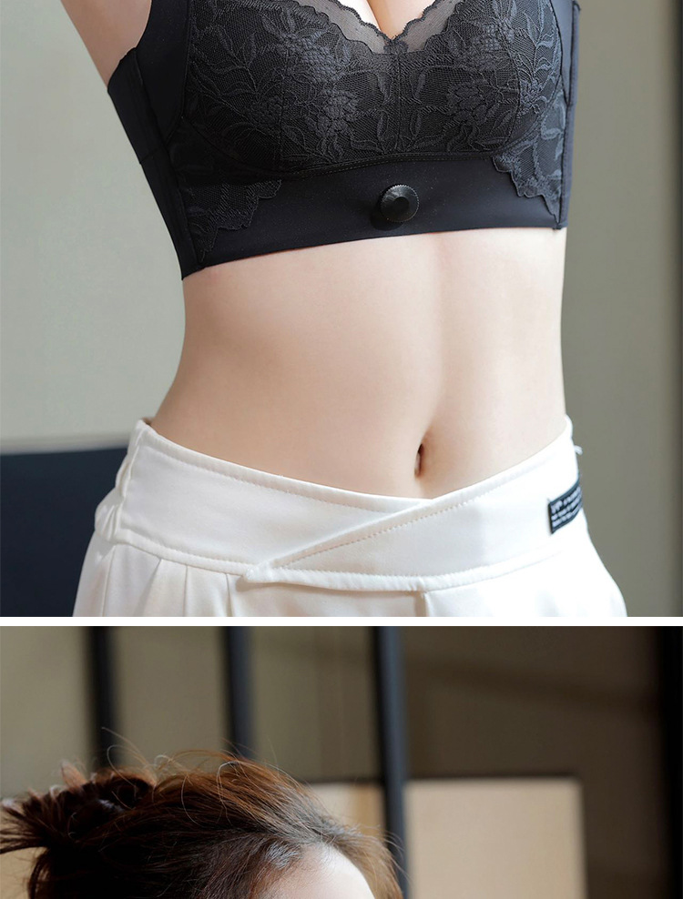 黑科技旋纽手动调节内衣防外扩小胸聚拢收副乳蕾丝美背调整型文胸详情30