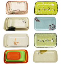 加厚仿竹编盘火锅餐具异形盘商用小吃碟干果零食盘子烧烤菜盘详情17