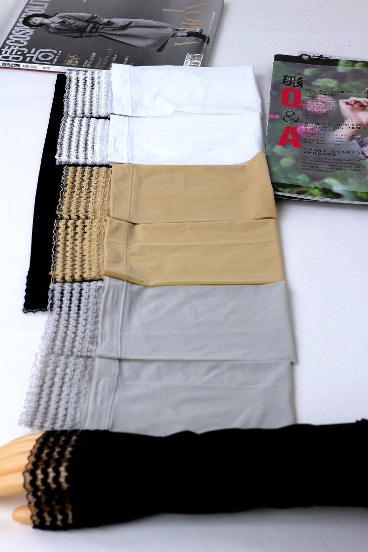 Long sun-protective gloves for women driving, seamless ice silk sleeves, lace thin arm guards, thin style pic 9