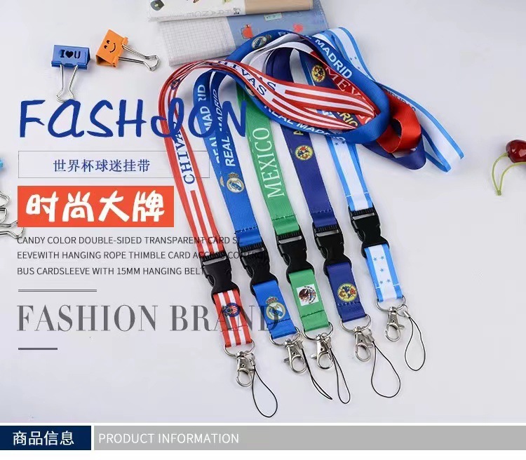 厂家直销各国国旗挂绳 国旗LOGO绳带展会运动会吊绳 美国国旗挂带详情1