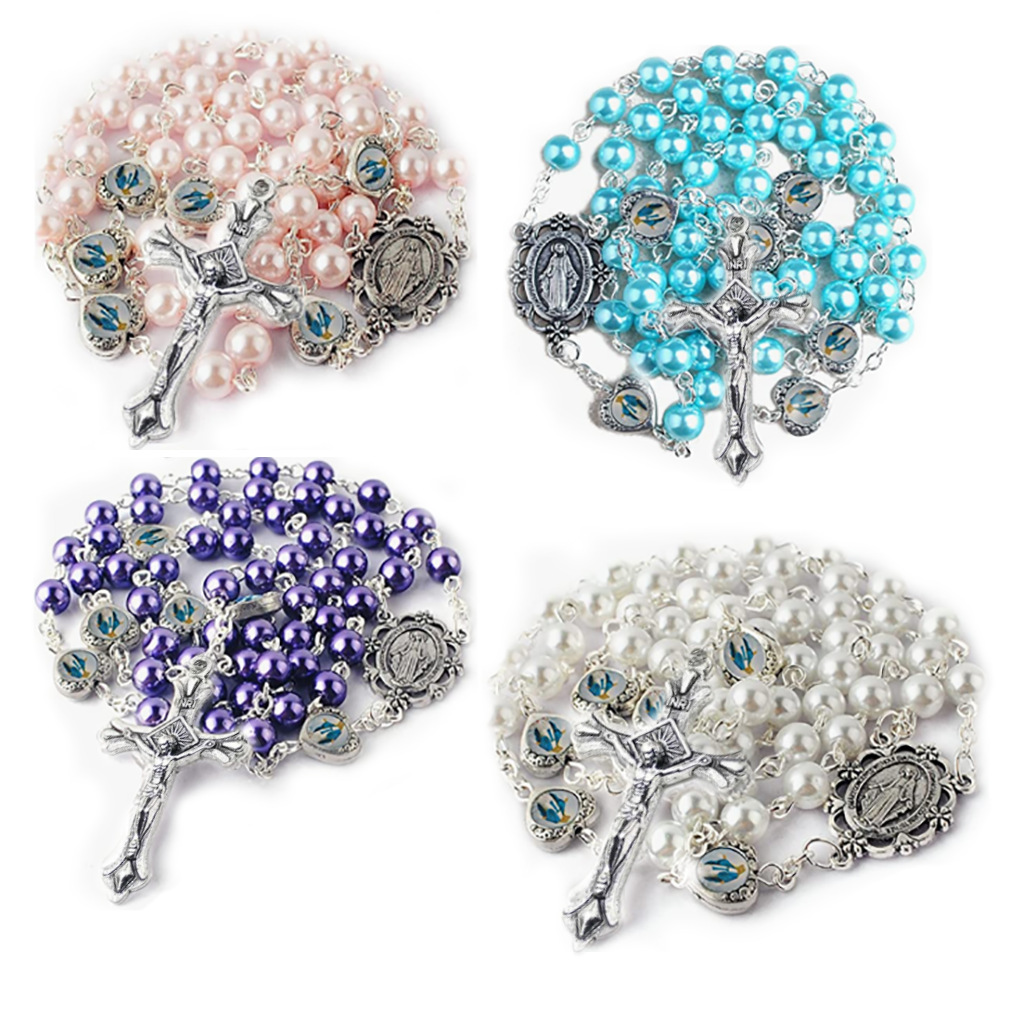 珍珠十字架项链8MM念珠饰品批发 Rosary Beads跨境电商饰品详情2