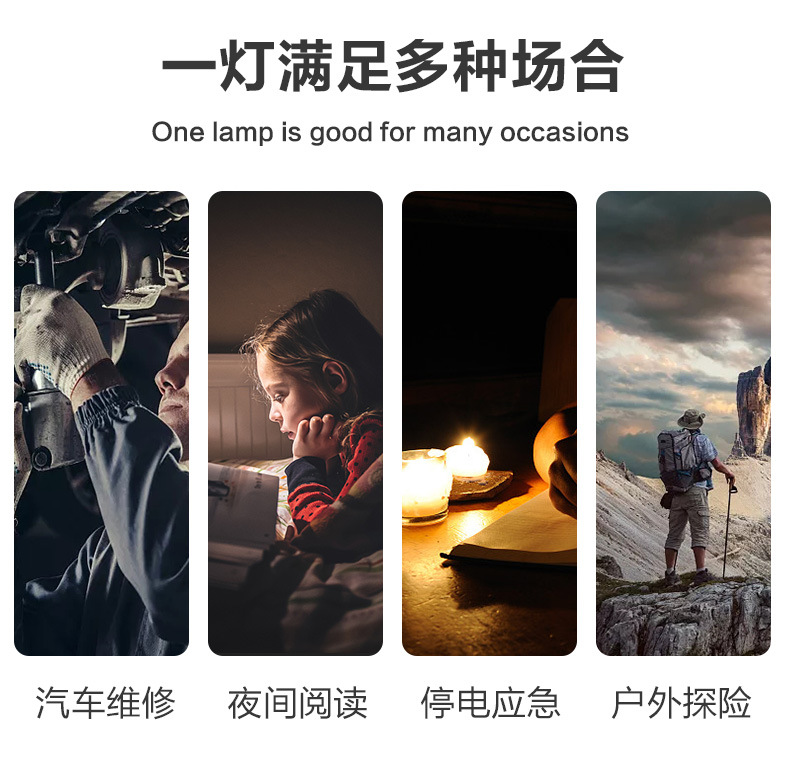Amazon's new USB charging lamp, reading and learning led neck lamp, outdoor lighting, work light, and night running light pic 8