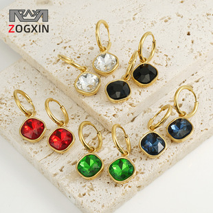 European and American ins style mini titanium steel ear studs, elegant and high-end heart-shaped earrings, 18K stainless steel irregular earrings for women pic 4