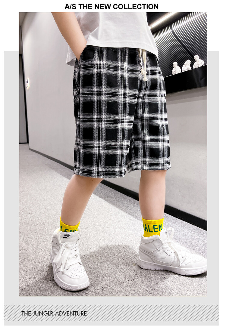 The 2022 new summer loose and stylish cotton capri shorts for boys are a trend of casual summer pants for middle-aged children pic 73