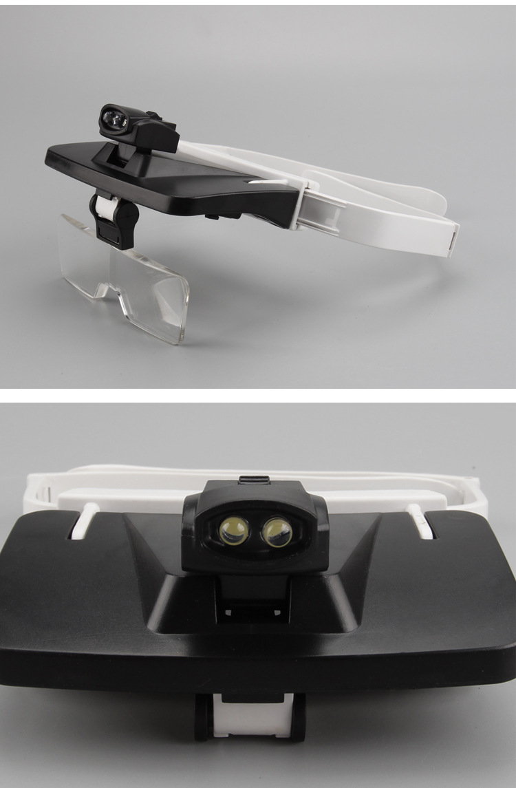 LED light 9203, head-mounted glasses, high-definition acrylic multi-magnification lenses, reading, electronic repair, magnifying glass pic 8