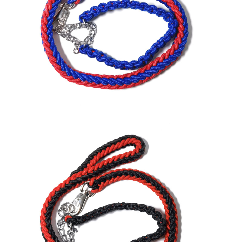 Venta directa de fábrica ocho cuerdas de tracción de mascotas para perros collar trenzado a prueba de explosiones correa de tracción de nylon cuerda de perro al por mayor pic 25