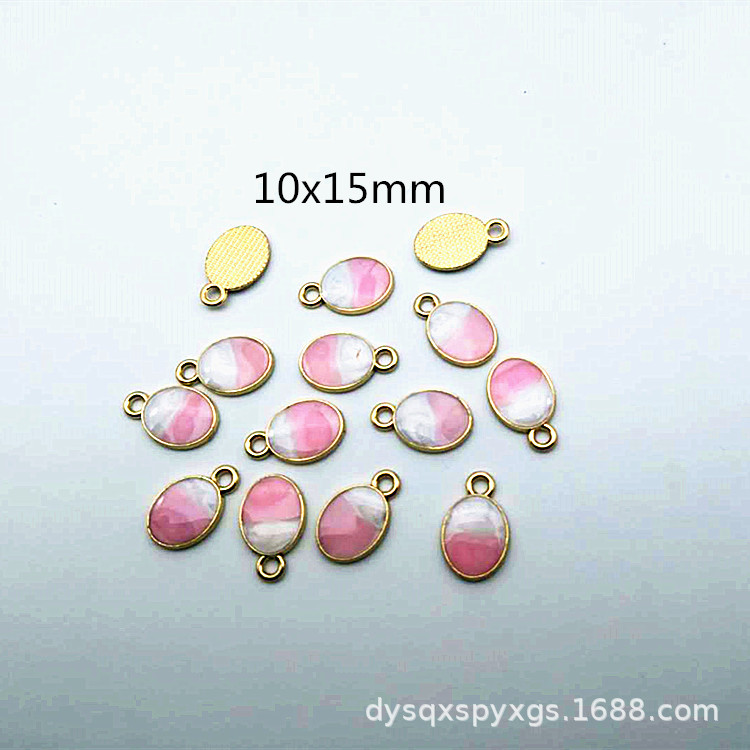 DLY Accessory alloy painting Oil Planet Oval-shaped accessory clothing hair accessory bracelet connection pendant pic 5