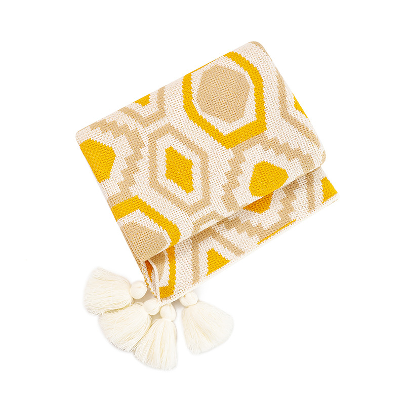 Bohemian blanket, sofa cover blanket, air conditioning blanket, knitted nap blanket, Class a blanket, bed end blanket, blanket pic 16