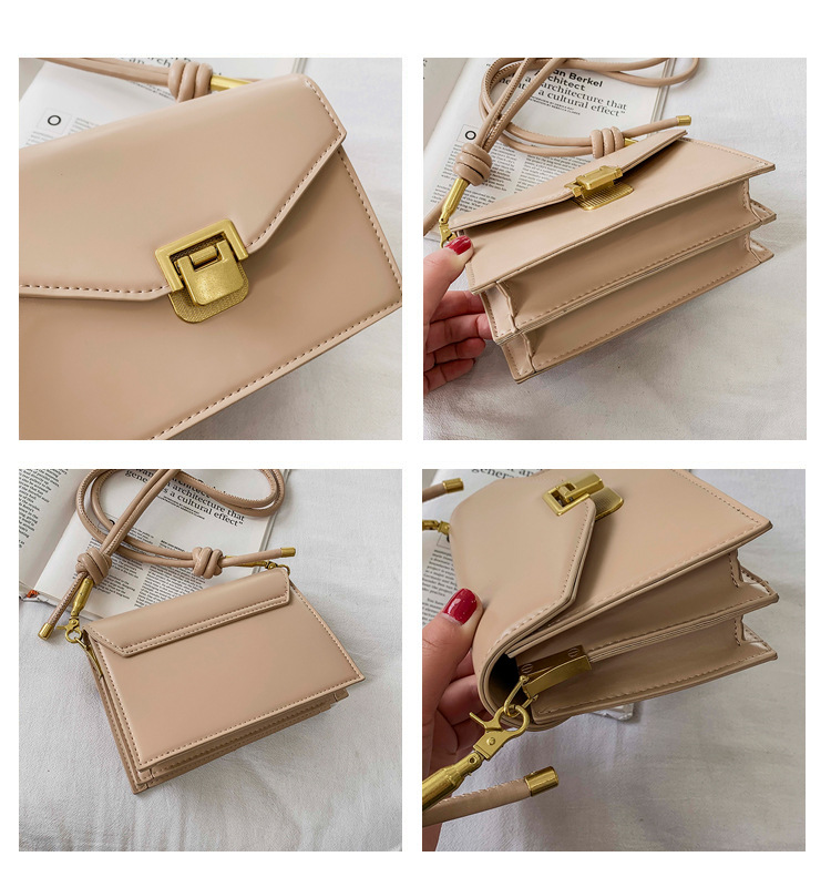 Spring and Summer new trendy and elegant bag for women, 2021 Instagram fashion single-shoulder crossbody bag, fresh solid color small square bag pic 7