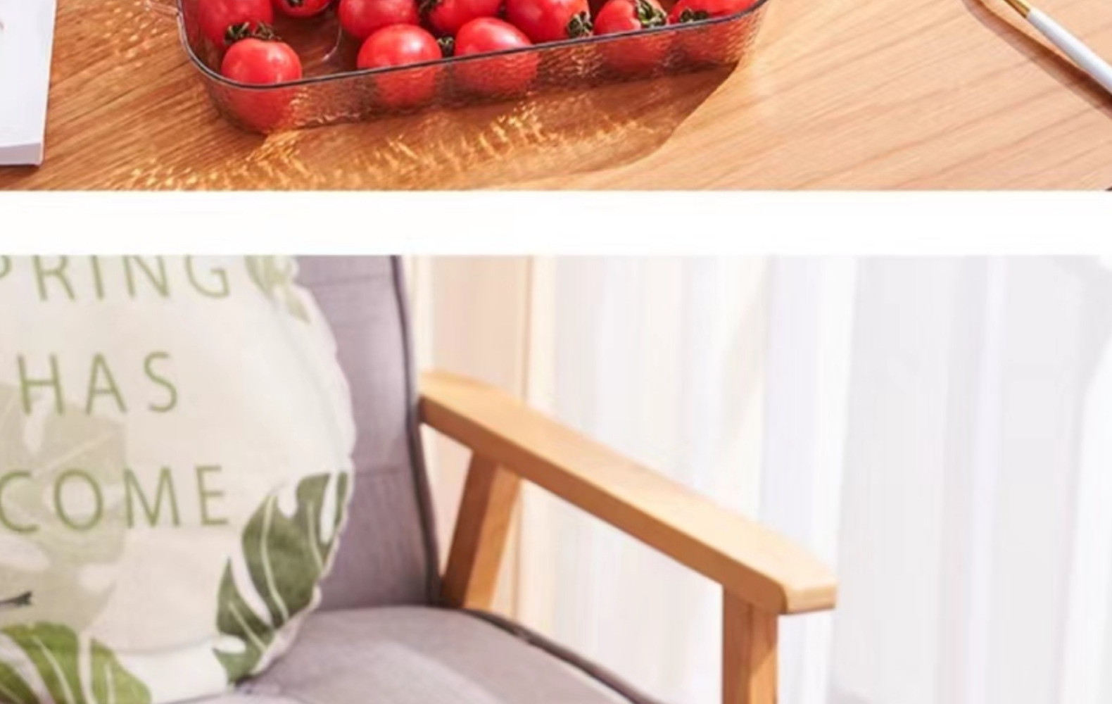 米粒风北欧风格 PET盘子 家用水果透明盘子 颜色 款式齐全详情28