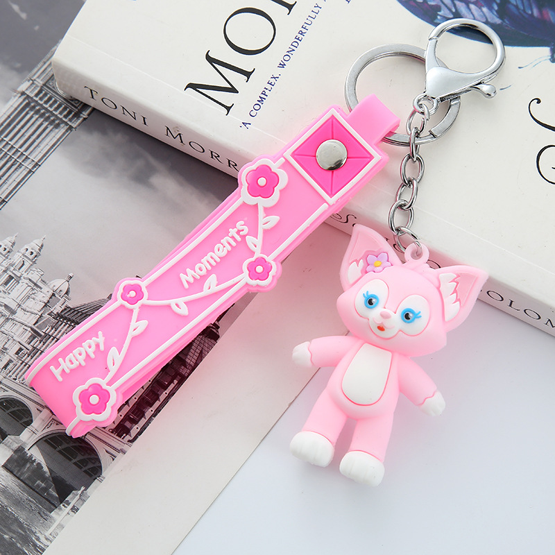 Duffy Bear keychain, internet-famous Lina Belle doll key chain, girlish little fox schoolbag pendant pic 8