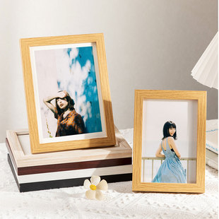 520 Lover Hollow Three-dimensional Dried Flower Photo Frame, solid wood texture, hollow frame, high-end style, specimen frame display stand, 6-inch decorative piece pic 10