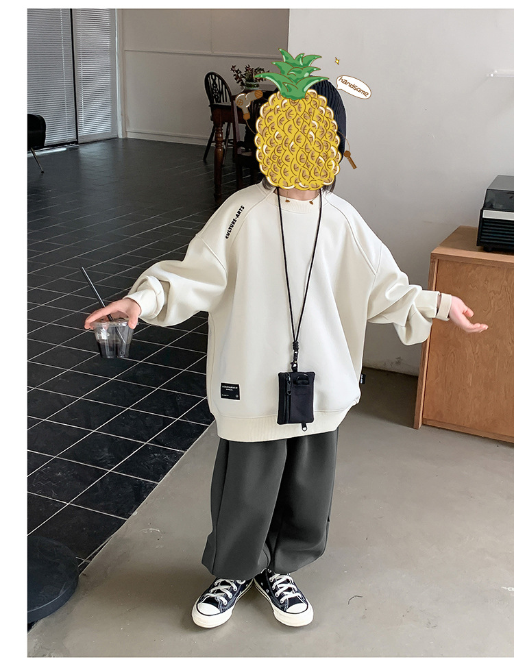 童装2024新款卫衣儿童卫衣男童时髦潮打底衫韩版宝宝上衣男孩宽松详情17