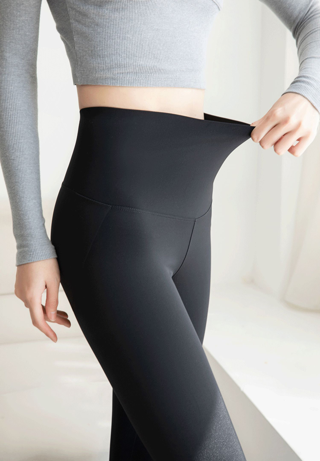 2023 New Barbie pants Spring/Summer high-waisted, belt-cinching and hip-lifting, nine-point outerwear leggings for women, shark pants for women wholesale pic 32