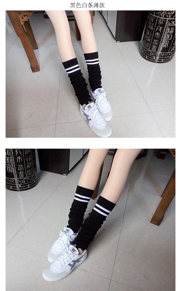 Spring and summer ultra-thin transparent sun protection thigh-high socks, knee-length knitted yoga, dance, cycling socks, air-conditioned room warmth and leg protection pic 7