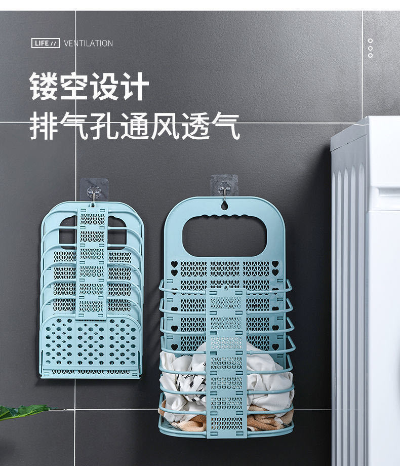 折叠脏衣篓脏衣篮壁挂脏衣服收纳篮卫生间脏衣服收纳筐详情9