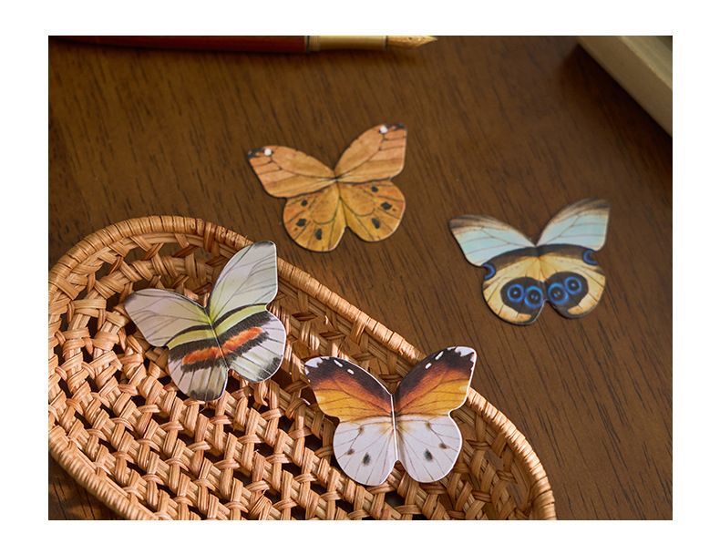 Zao Mo Magnetic Bookmark Flying Flower Butterfly Shadow Series: 4 Types of Chinese-style reading Bookmarks and Ancient-style butterfly DIY Decorative Book holders pic 7