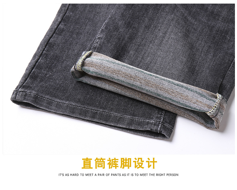 牛仔短裤男夏季新款韩版潮流宽松大码直筒中裤男士帅气休闲五分裤详情17
