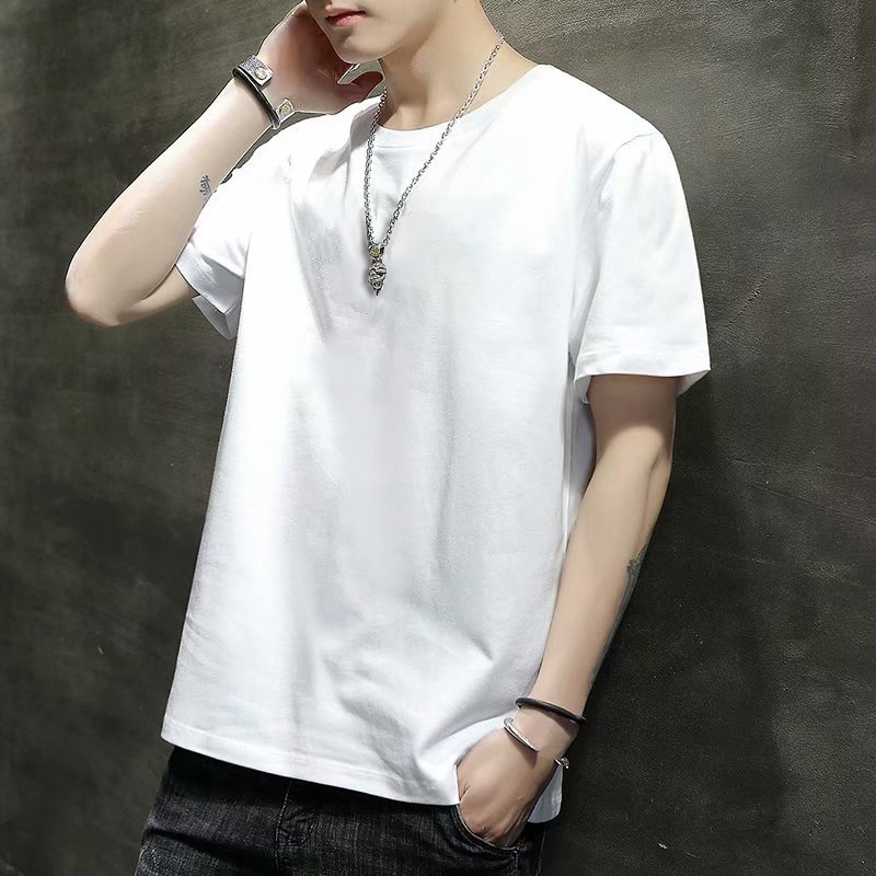夏季男士短袖t恤圆领丅恤夏装潮牌体桖潮流打底衫修身上衣服半袖详情37