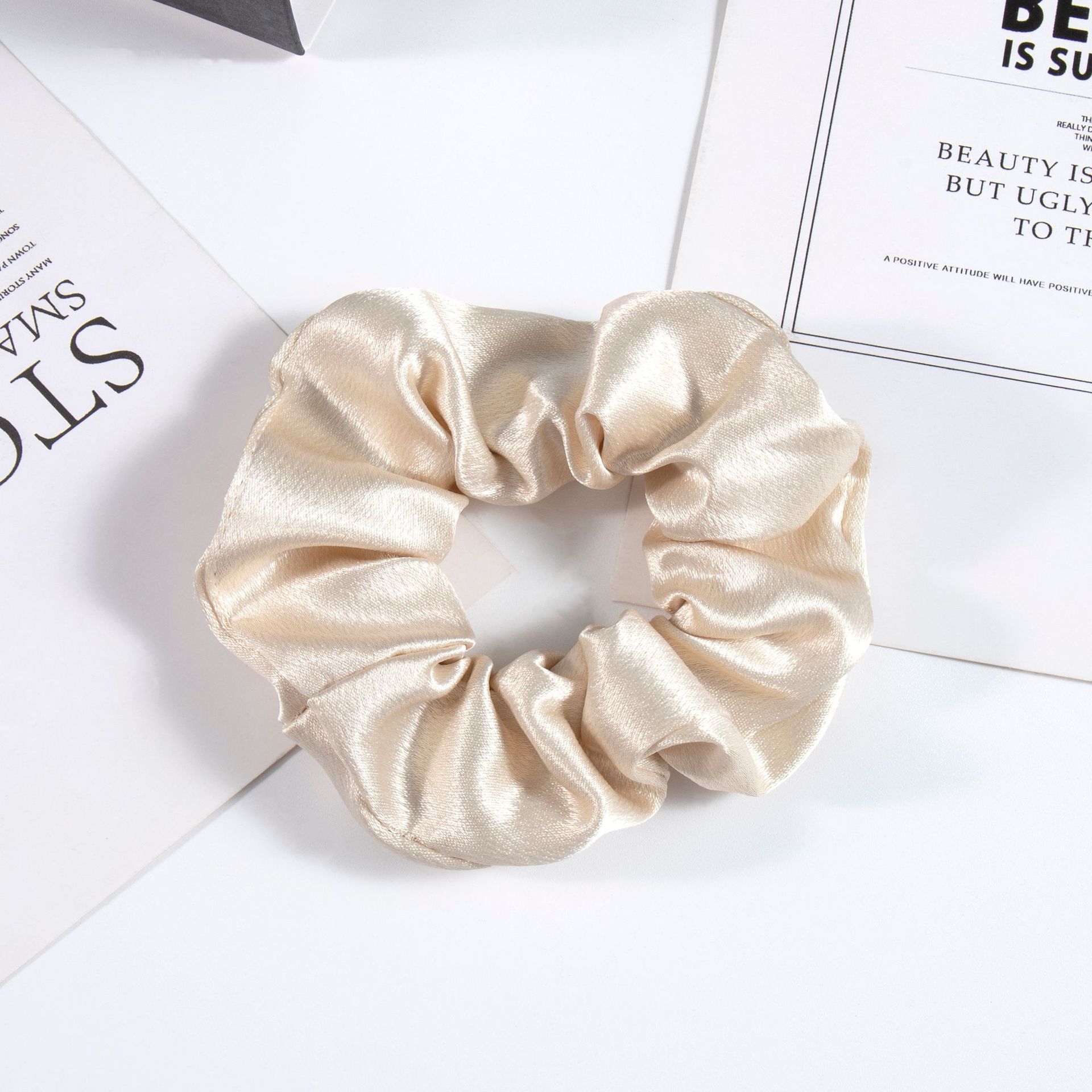 National trend series, retro solid color high-quality large intestine hair band, large intestine ring headwear, large rubber band pic 20