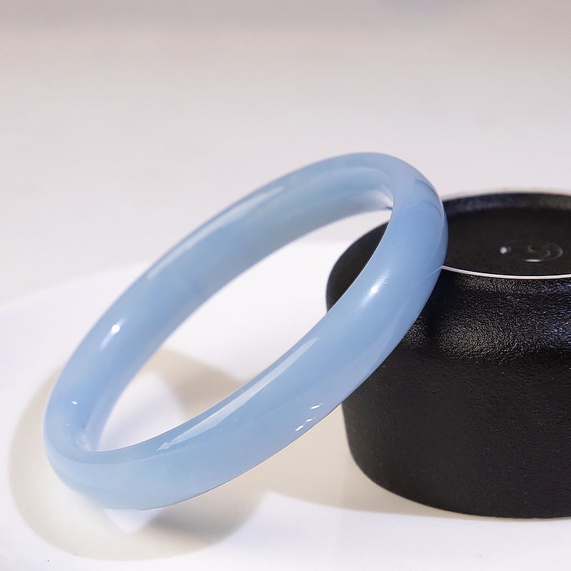 新中式玻璃仿玉手镯批发手镯叮当响叮当镯汉服配饰手镯环圈批发详情10