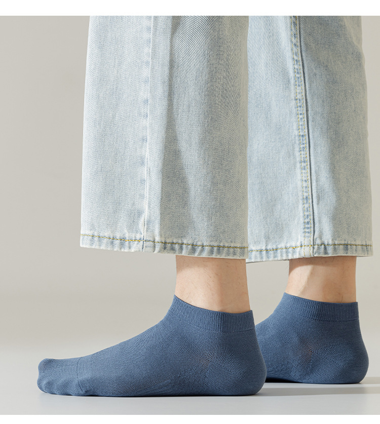 袜子地摊一件代发袜子男春夏季低帮船袜 男士透气防滑隐形袜子 短袜纯色棉袜一件代发详情18