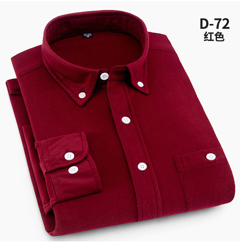 Camisa de pana otoño manga larga plus cotton coat hombre negocios casual top camisa sin escaldor coat hombre al por mayor pic 11