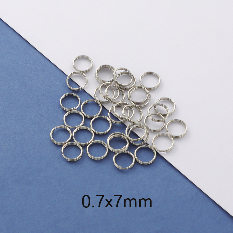 RUMNVNTY跨境热销精抛光不锈钢双圈钥匙圈饰品配件DIY圆环饰品圈详情16