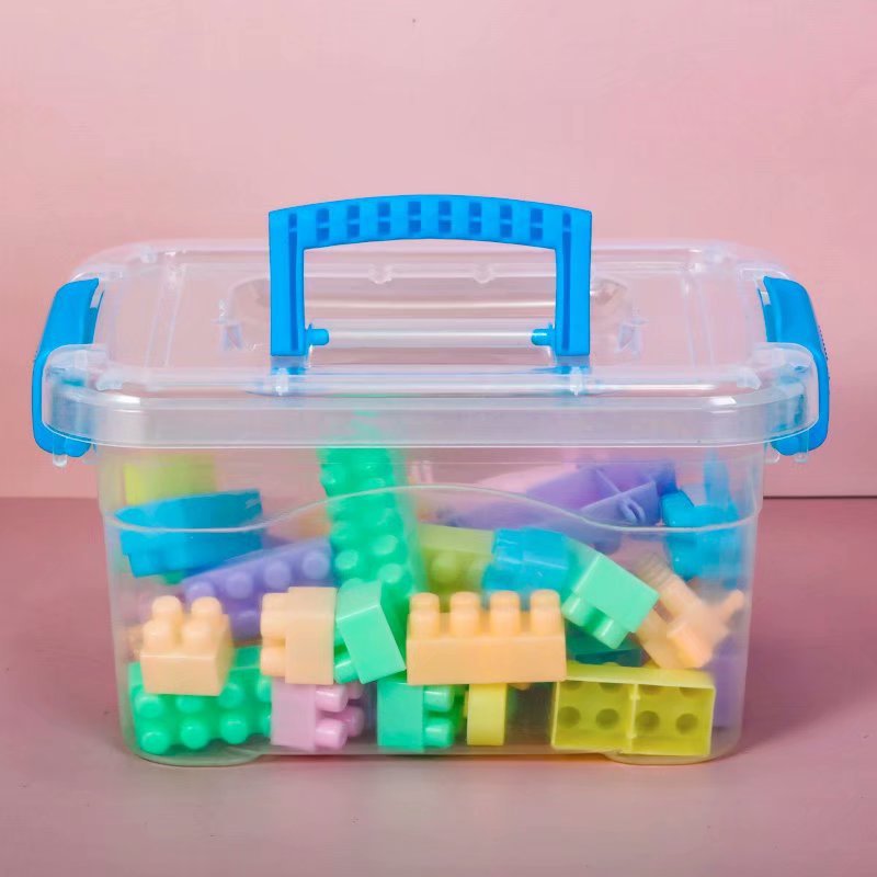 Plastic storage boxes, transparent space sand storage toys, household laundry pods box storage box, wardrobe storage pic 3