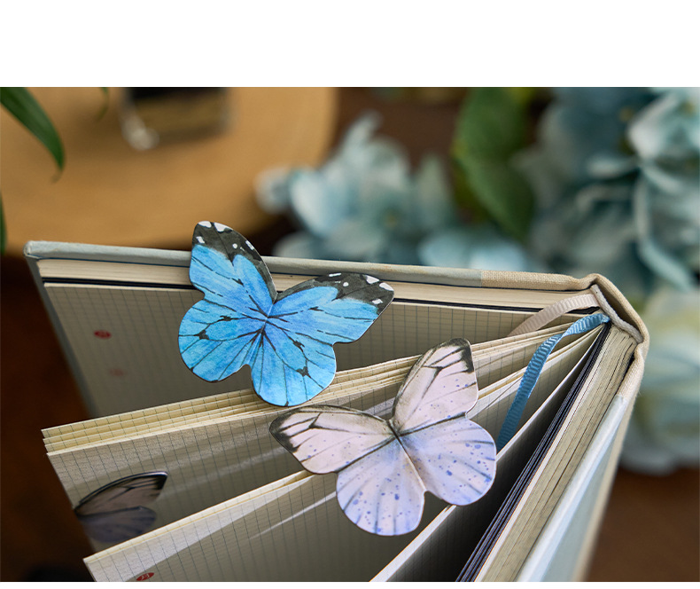 Zao Mo Magnetic Bookmark Flying Flower Butterfly Shadow Series: 4 Types of Chinese-style reading Bookmarks and Ancient-style butterfly DIY Decorative Book holders pic 17