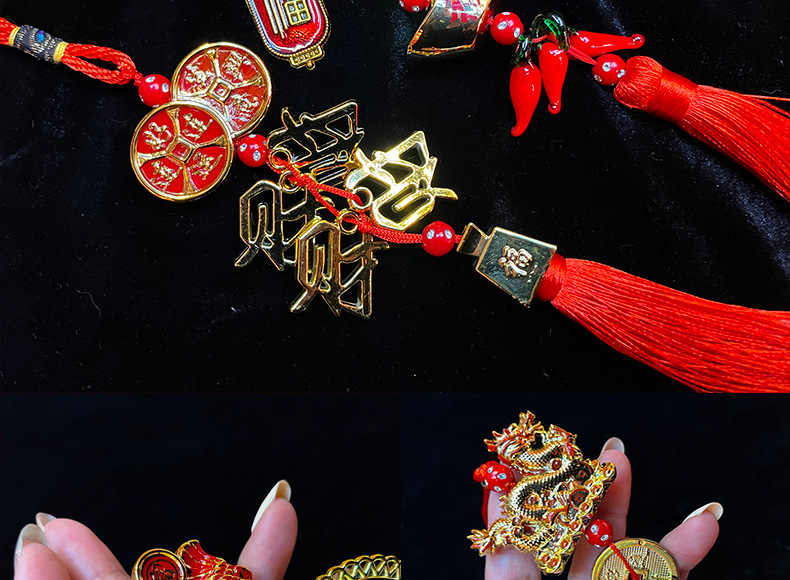 中国结小挂件门把手挂式车挂吊坠新家新年开业布置氛围国潮小挂饰详情5
