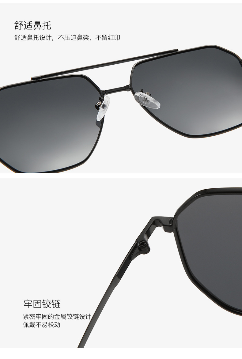 Classic retro metal polarized sunglasses of the same style as those for Xiaohongshu and Douyin live streaming, driving, fishing and UV protection sunglasses pic 25