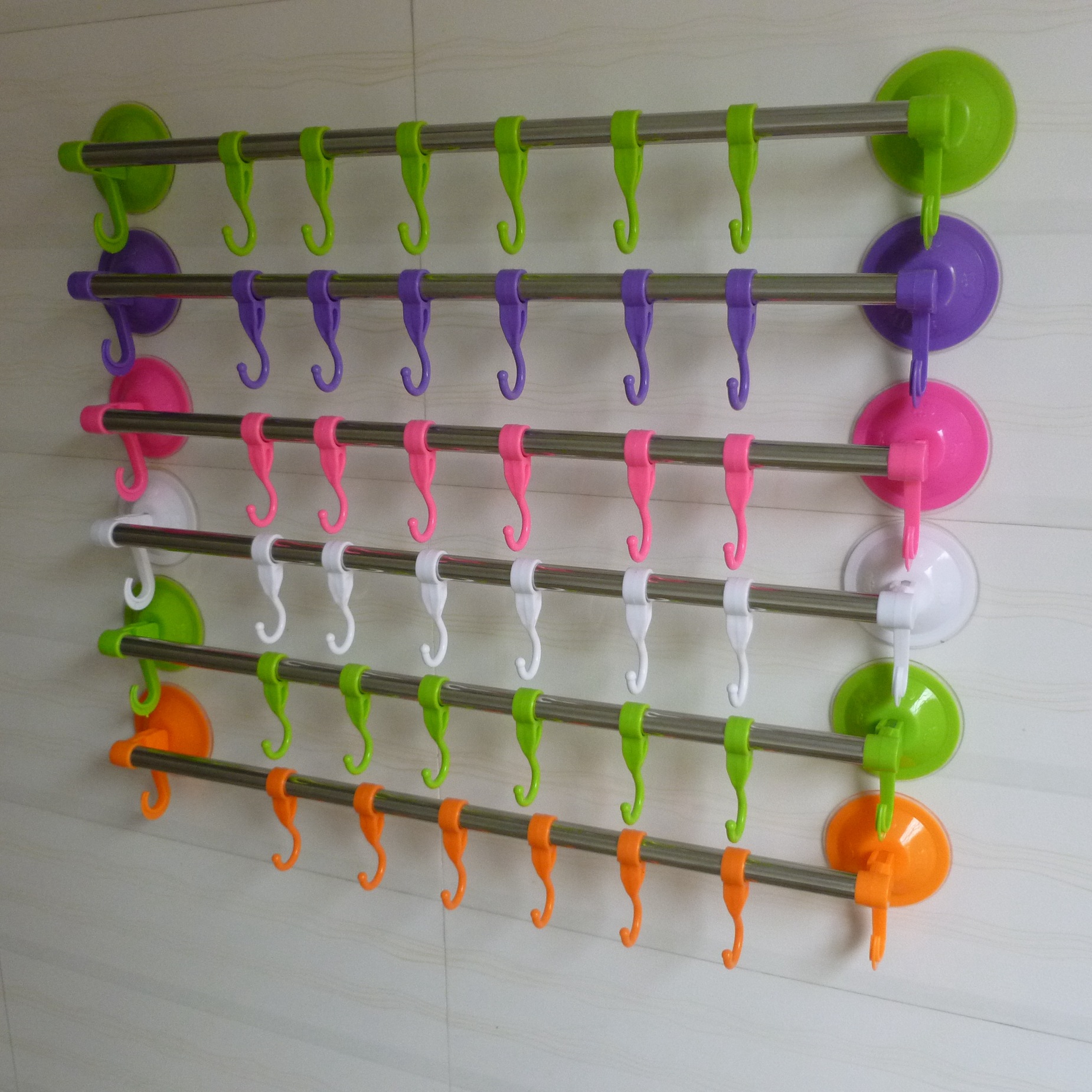Suction cup towel rack manufacturer, powerful vacuum suction cup single-pole towel rack, street stall supply, free advertisement recording pic 6