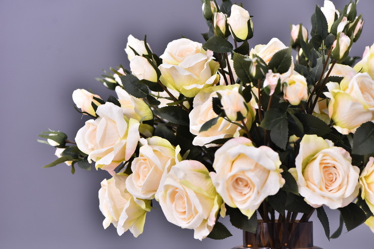 5 pieces of retro charred edge rose artificial flower decoration, artificial flower imitation dried flower, home soft decoration withered and dry, wedding Lanjin artificial rose wholesale pic 66