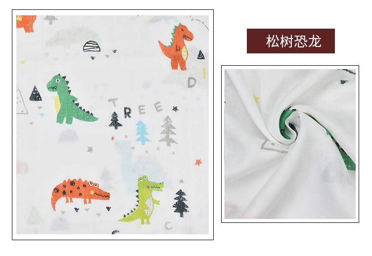 Combed bamboo cotton double-layer printed gauze baby Class a home wear bamboo cotton gauze fabric bamboo fiber gauze pic 21