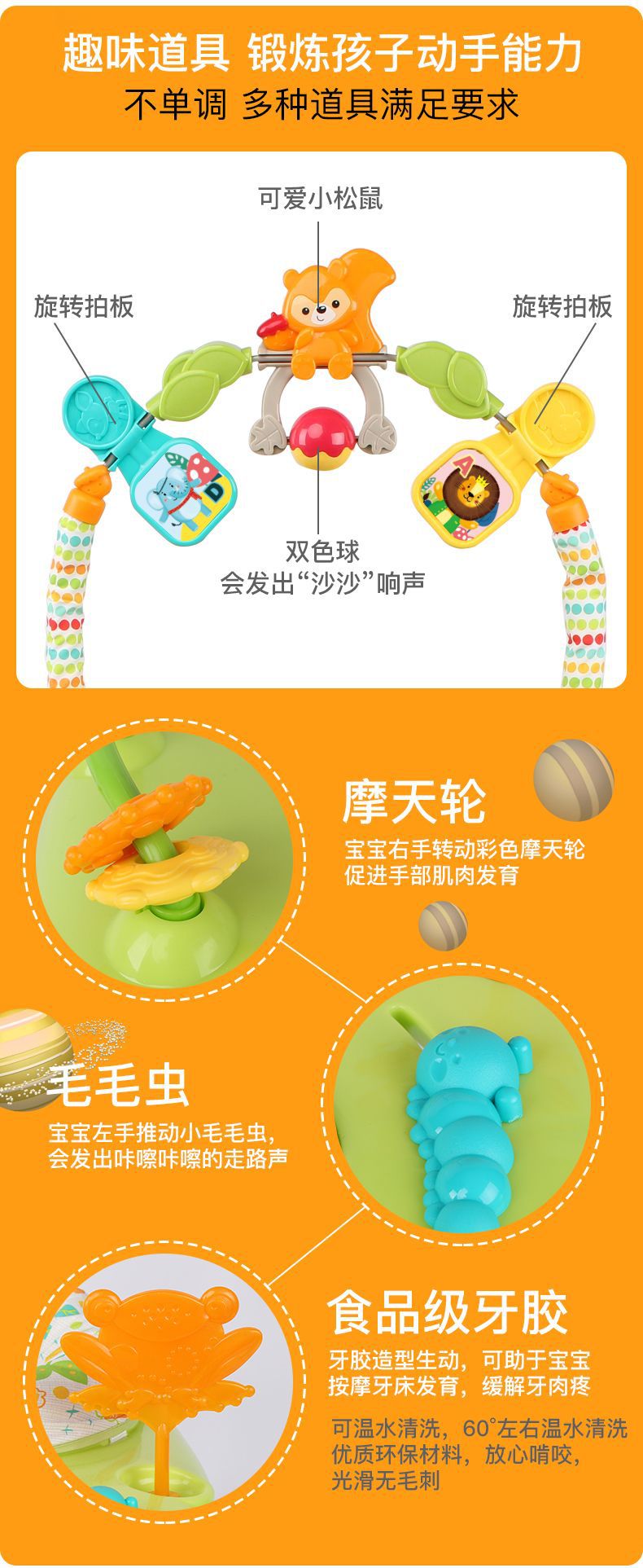 宝宝助步车防o型腿多功能防摔跤防侧翻平衡可坐手推车婴儿学步车详情4