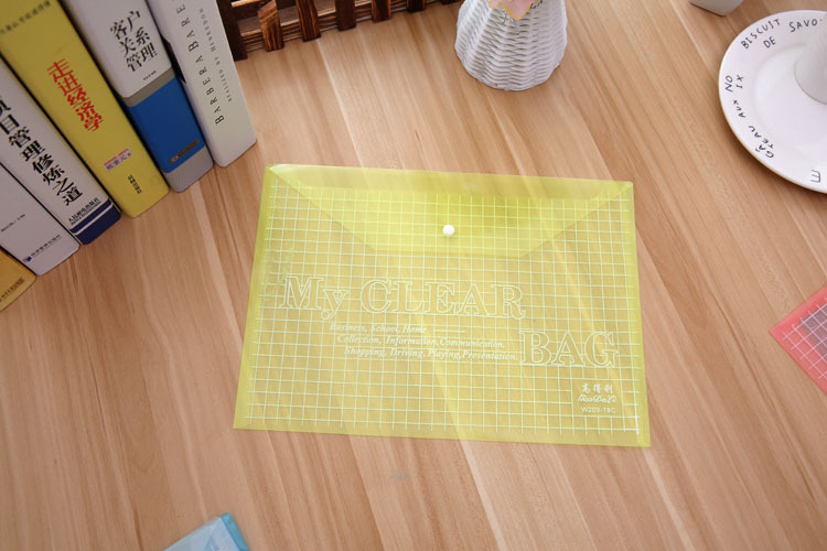 Office supplies, stationery, PVC transparent snap fasteners, 18C file bags, information bags, folders, A4 color, factory direct supply pic 7